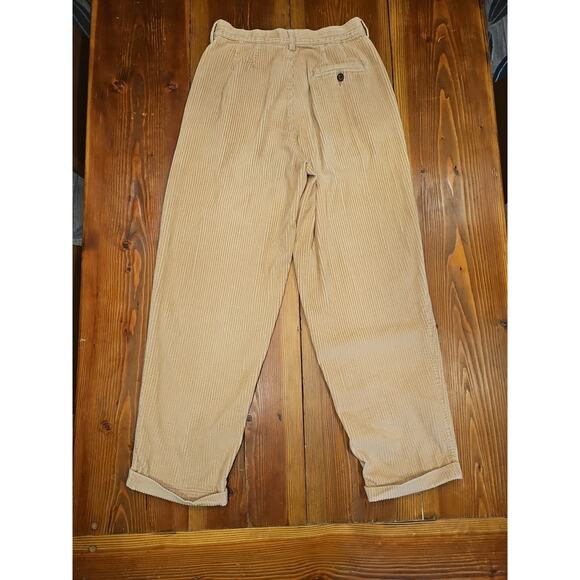 2 Womens Eddie Bauer Pleated Corduroy High Waisted Pants Black And Beige Size 10 - Picture 9 of 12